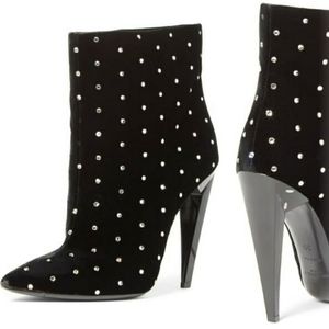 Saint Laurent Velluto Master Crystal Freja Boots NWT with original box YSL